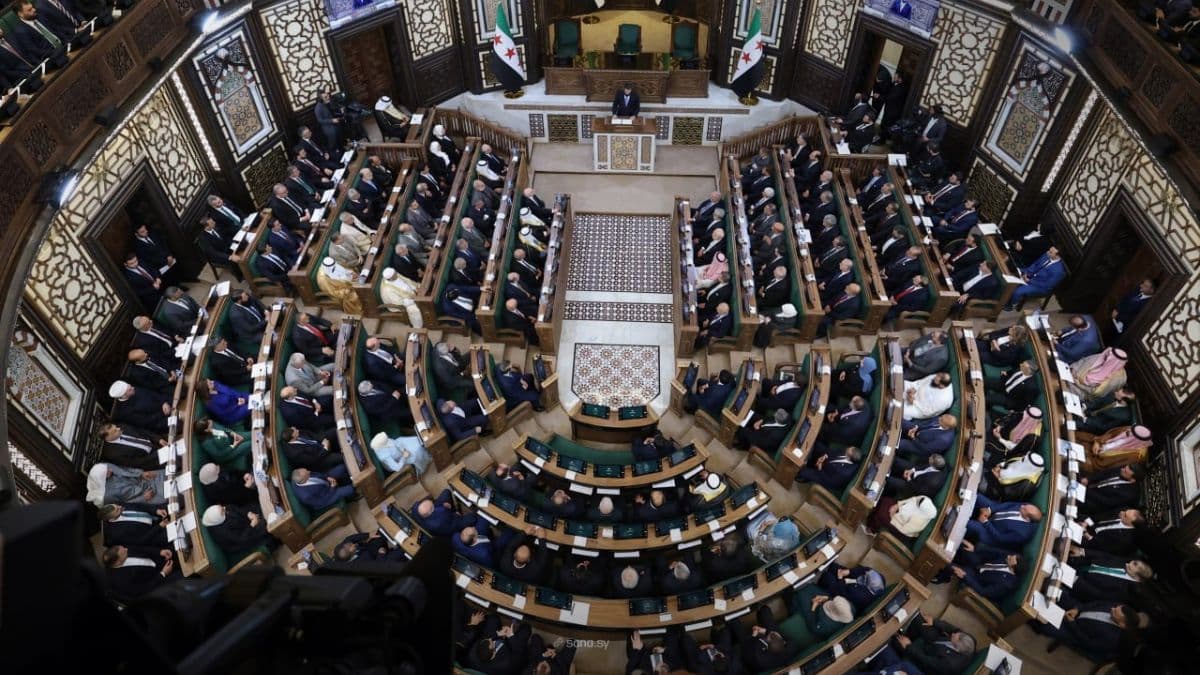 Syria’s new parliament meets in Damascus as interim president names one-third